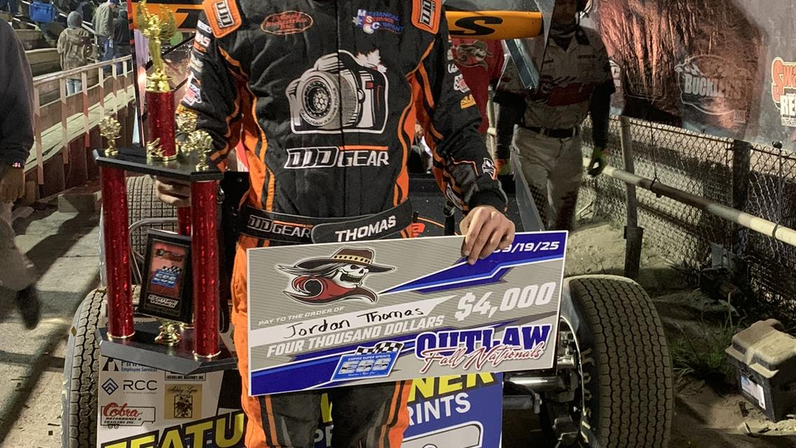 Jordan Thomas Wins $4,220 in Outlaw Fall Nationals