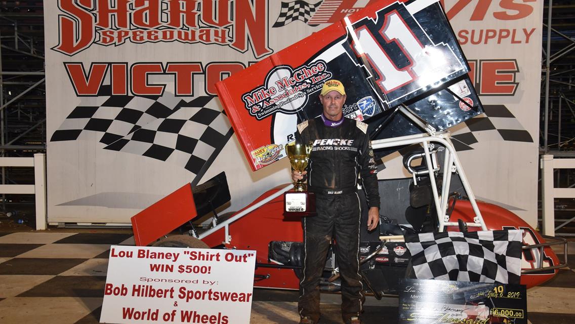With a dominating performance Dale Blaney captures 1st &quot;Lou Blaney Memorial&quot; Sprint Car win to become event&#39;s 10th different winner in 11 years; Blane