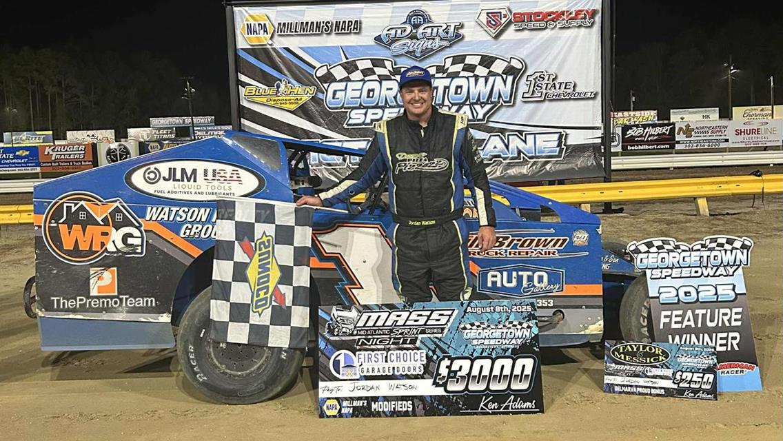 Birthday Glory for Watson, Grube’s First Win, and a Full Moon Highlight Georgetown Speedway Action on First Choice Garage Door Night