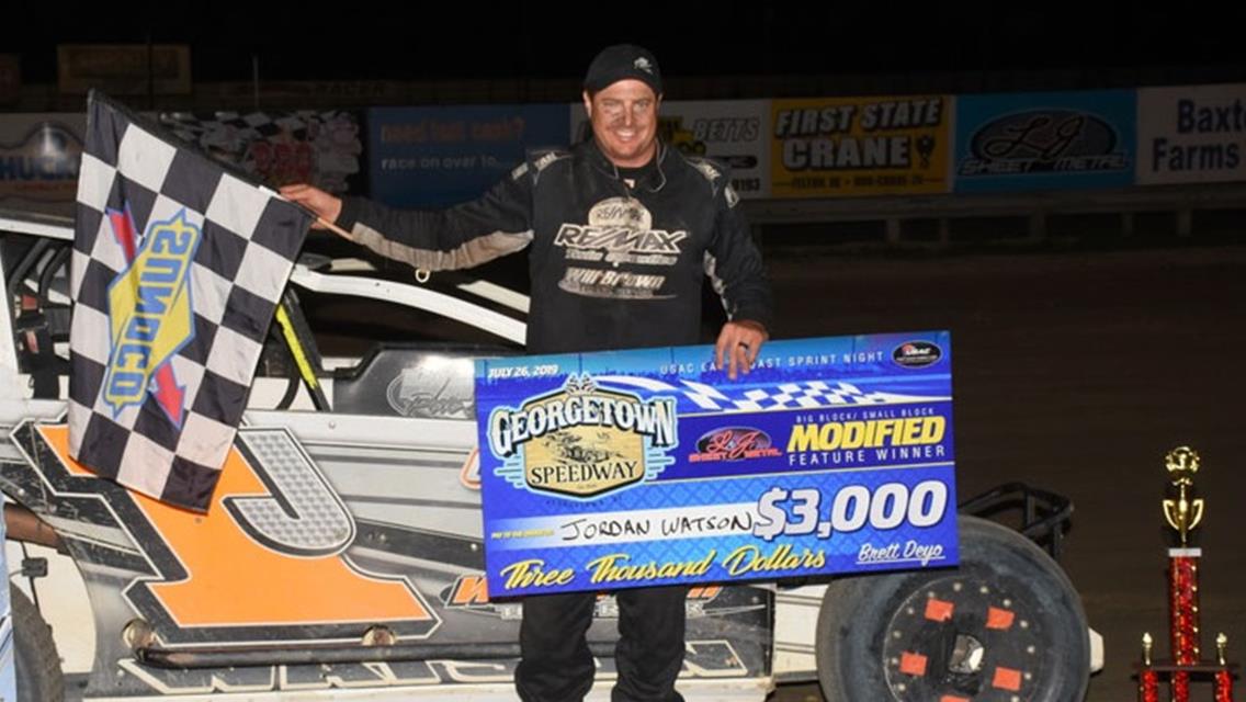 Jordan Watson Represents First State With $3,250 Georgetown Mod Win; Steven Drevicki Makes USAC East Coast History