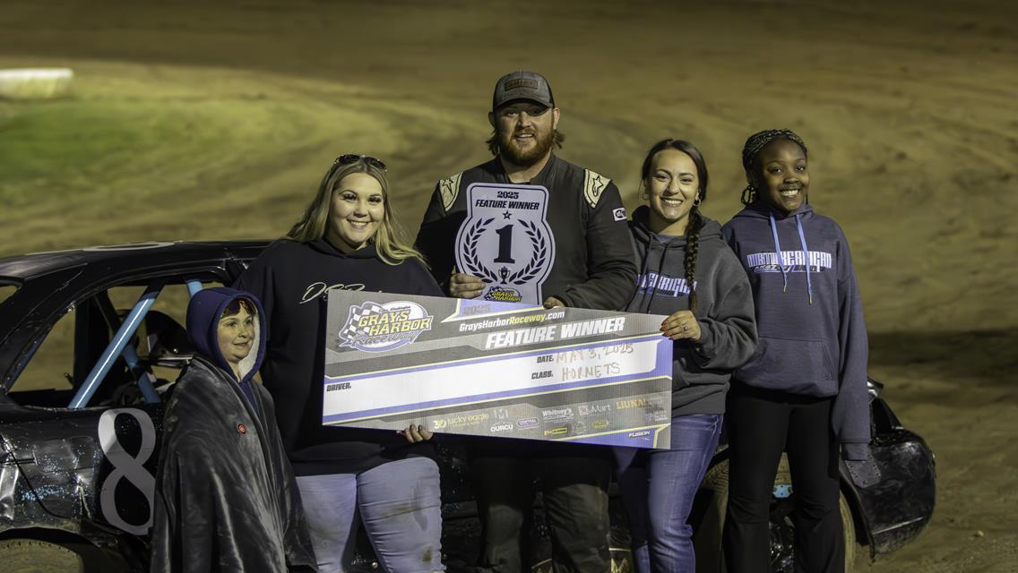 Zane Miner, Samuel Strange, Alex Peck, and Austin Kerrigan victorious at Grays Harbor Raceway