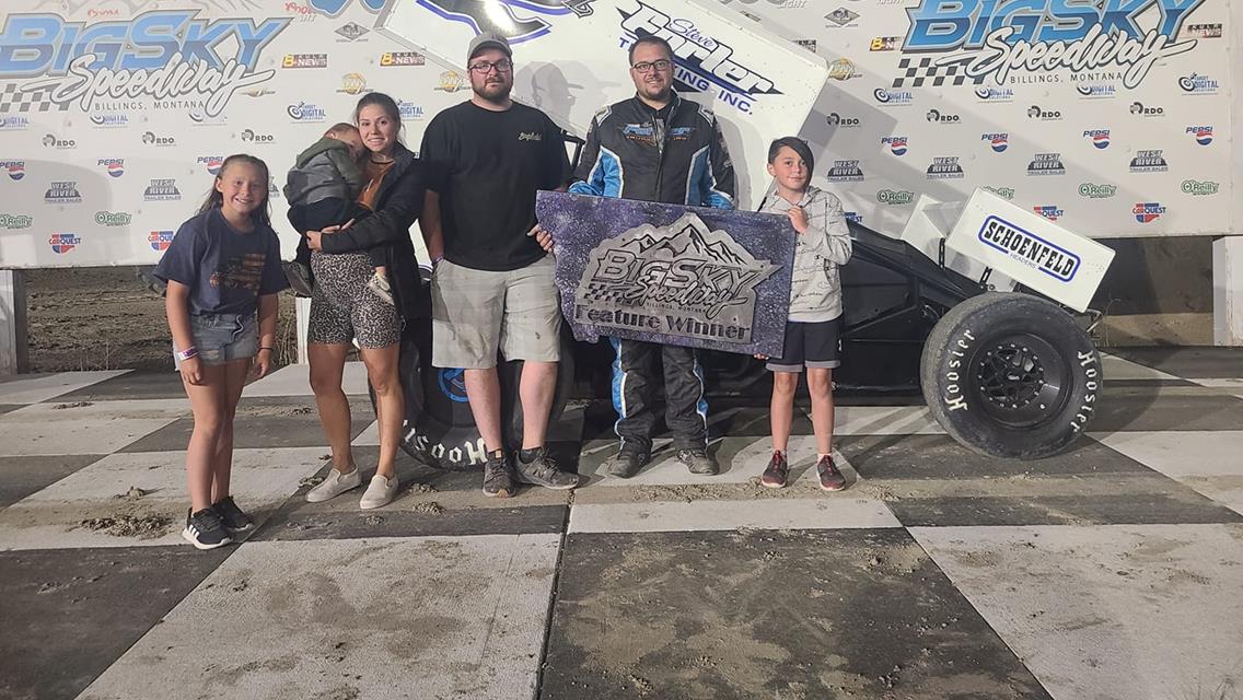 Victory To Logan Forler With The ASCS Frontier Region At Big Sky Speedway