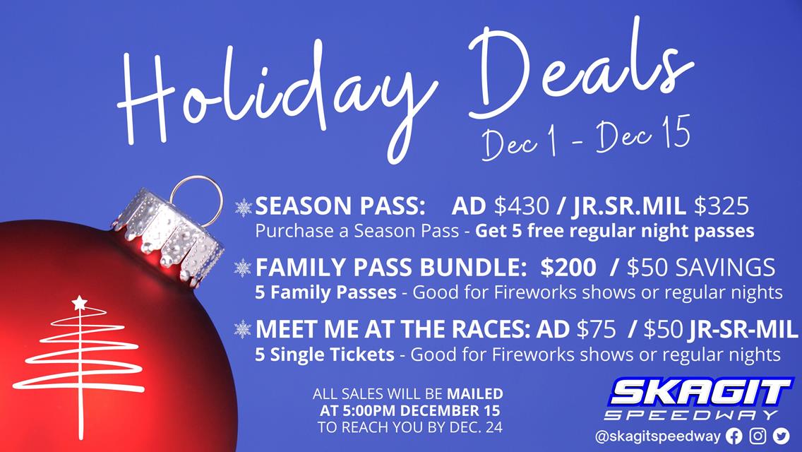 HOLIDAY DEALS!