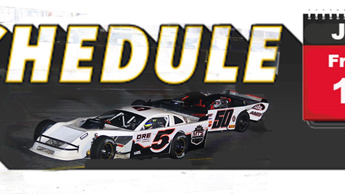 Schedule Set for 4 Divisions of Racing Friday