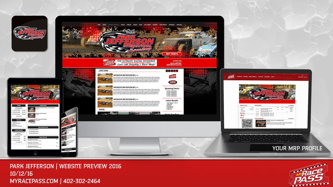 MyRacePass Generates Pro Platinum Graphics for Park Jefferson International Speedway