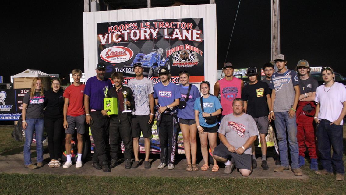 Kriegel, Tuttle, Morrison earn first wins at Benton County Speedway