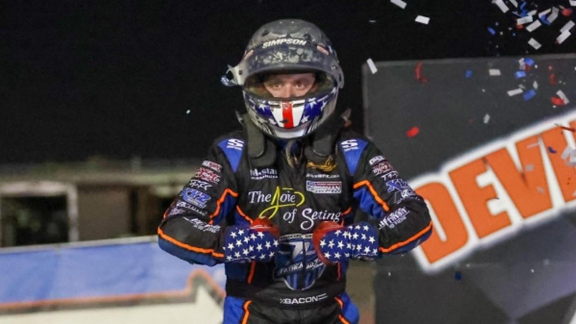 LONE STAR MILESTONE! BACON MOVES TO 2ND WITH USAC SPRINT WIN #52 AT DEVIL’S BOWL