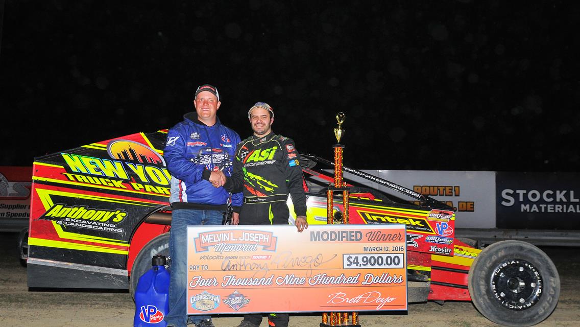 Huge Crowd Attends Grand Reopening Of Delawares Historic Georgetown Speedway; New Yorker Anthony Perrego Claims $5,229 Payday Over Stout Melvin L. Jos