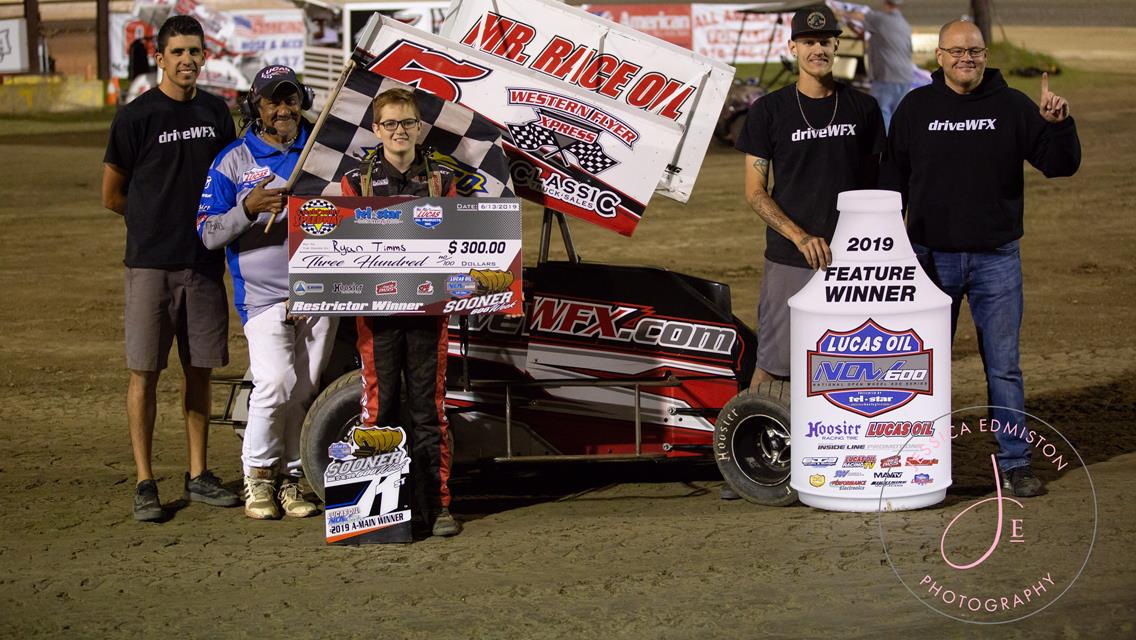 Flud and Timms Back in Victory Lane During Lucas Oil NOW600 Series Sooner 600 Week Event at Creek County