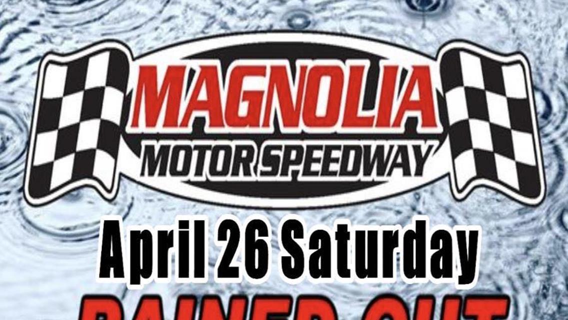 April 26 Race Rained Out/Canceled