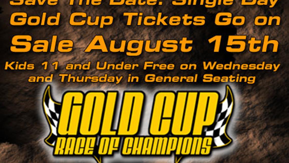 Save The Date: Single Day Gold Cup Tickets Go on Sale August 15th