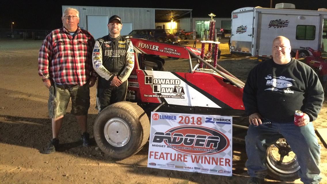 “Balog wins Badger midget opener at Beaver Dam Raceway”  “Event first for Badger at the track since 2010”