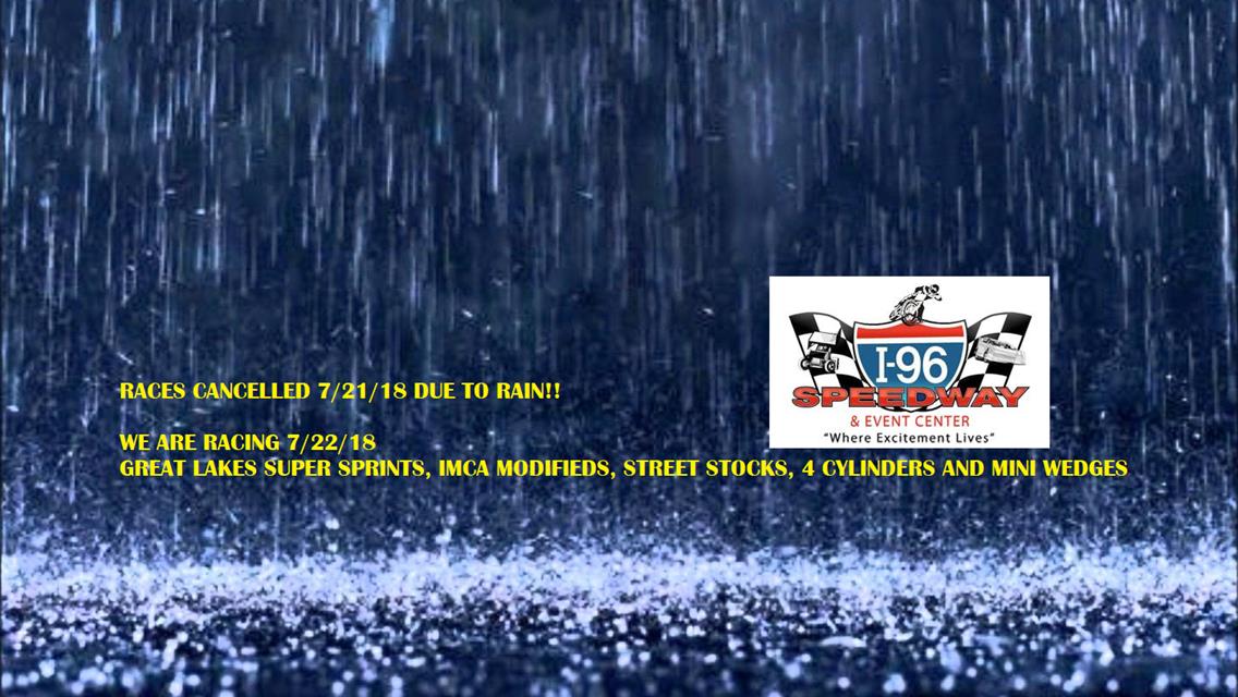 7/21 - CANCELLED WE ARE RACING TOMORROW 7/22