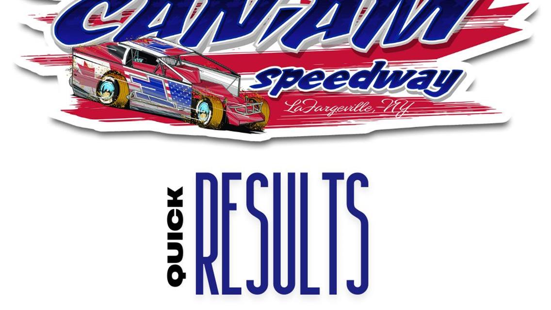 $5 Friday: Quick Results - Heat Race Winners