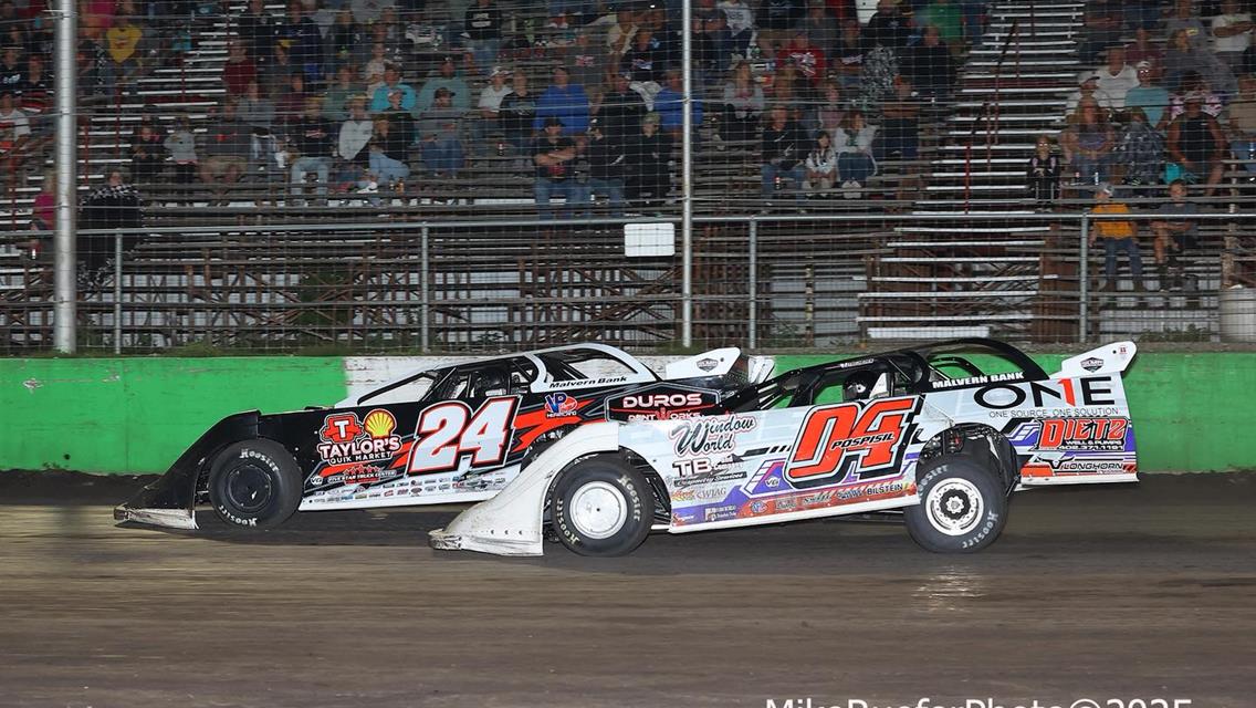 Adams County Speedway (Corning, IA) – Malvern Bank West Series – Ray Houck Late Model Showdown – August 23rd, 2025. (Mike Ruefer Photo)