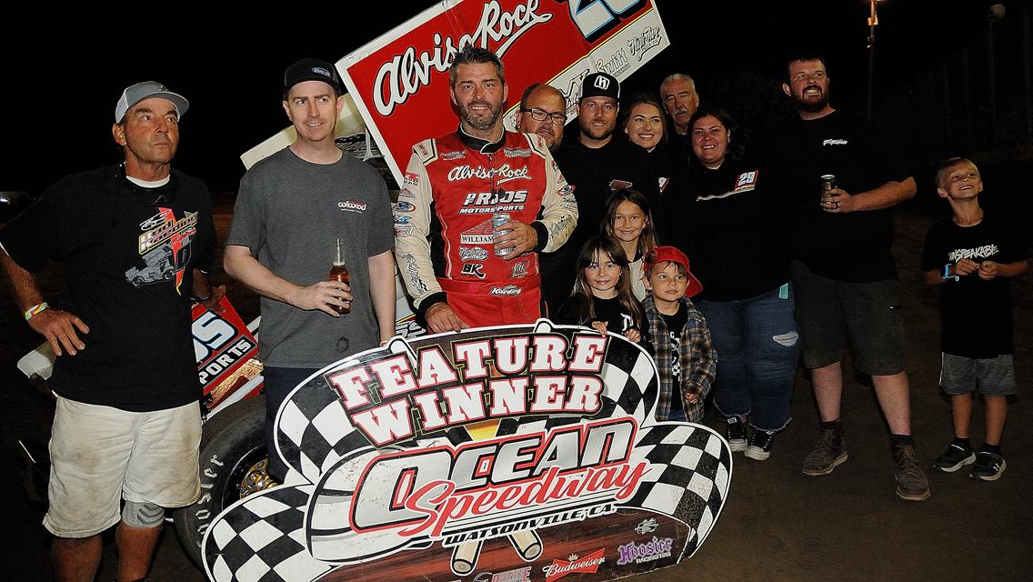 Bud Kaeding wins one for Davy on Friday at Ocean Speedway