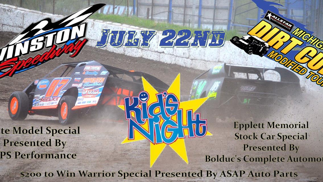 Michigan Dirt Cup Modifieds at Winston Speedway and Kid&#39;s Night!