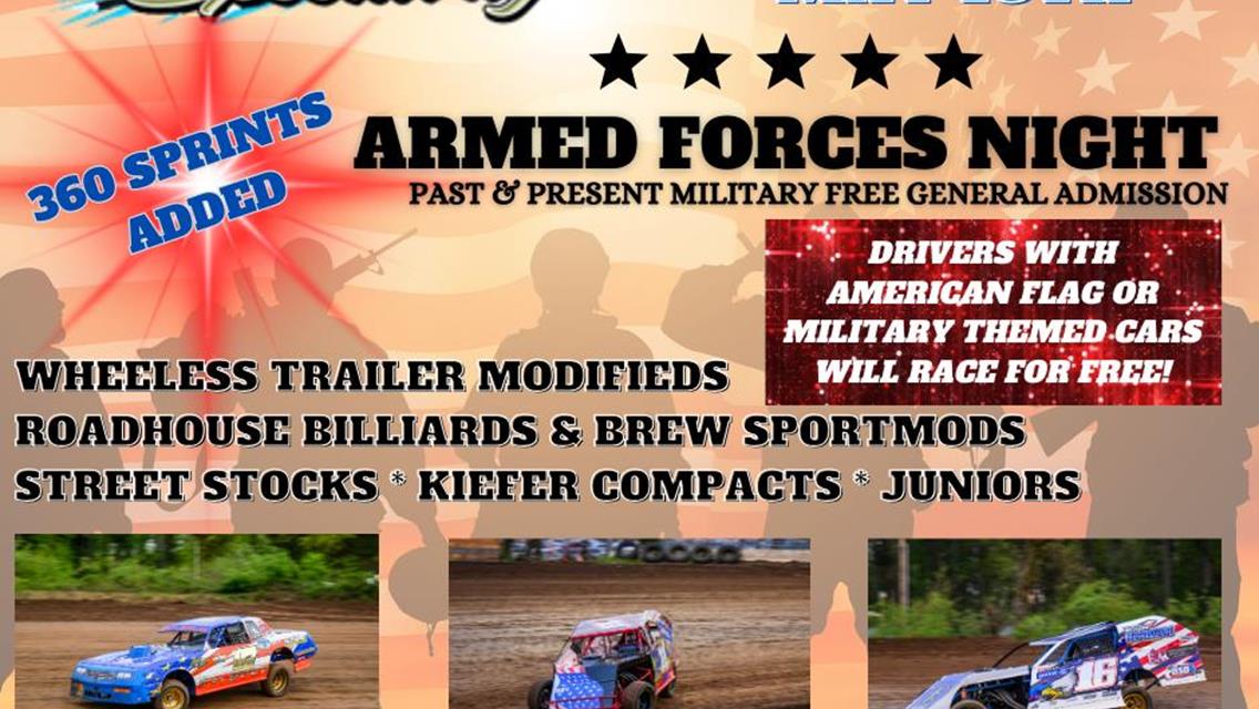 ARMED FORCES NIGHT AT THE RACES, SATURDAY, MAY 18TH!!