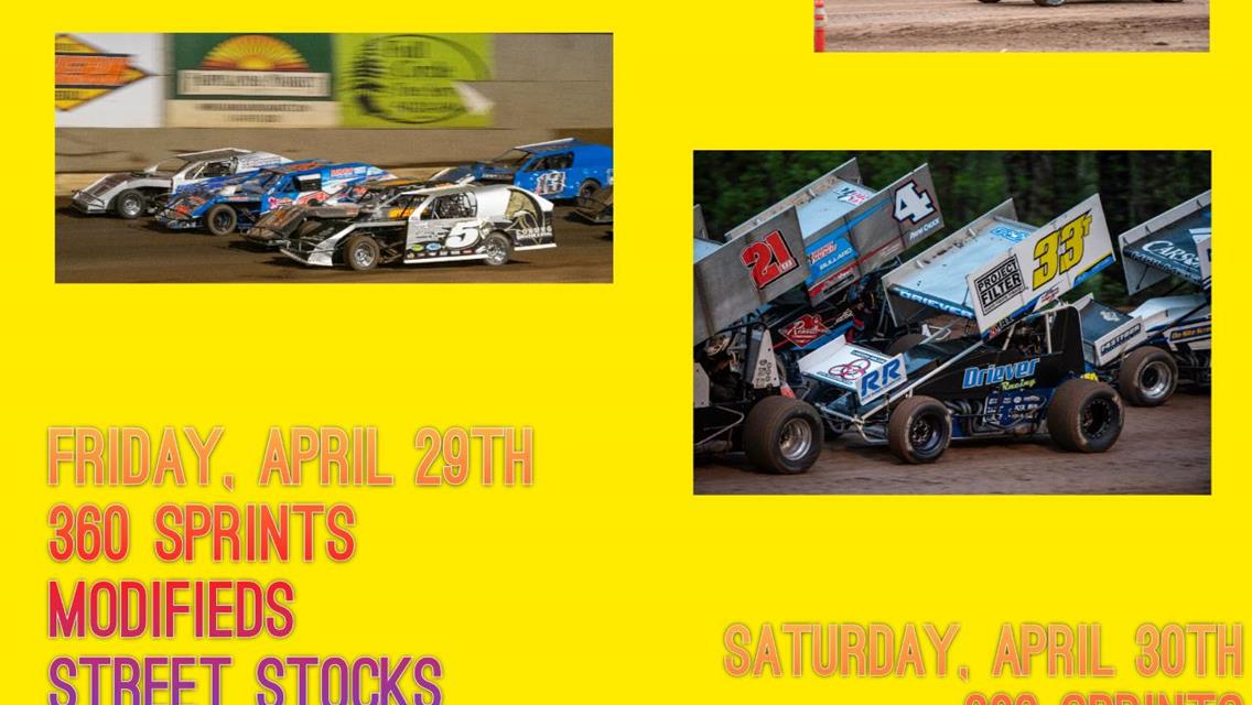 2 NIGHTS OF RACING THIS WEEKEND AT COTTAGE GROVE SPEEDWAY!!