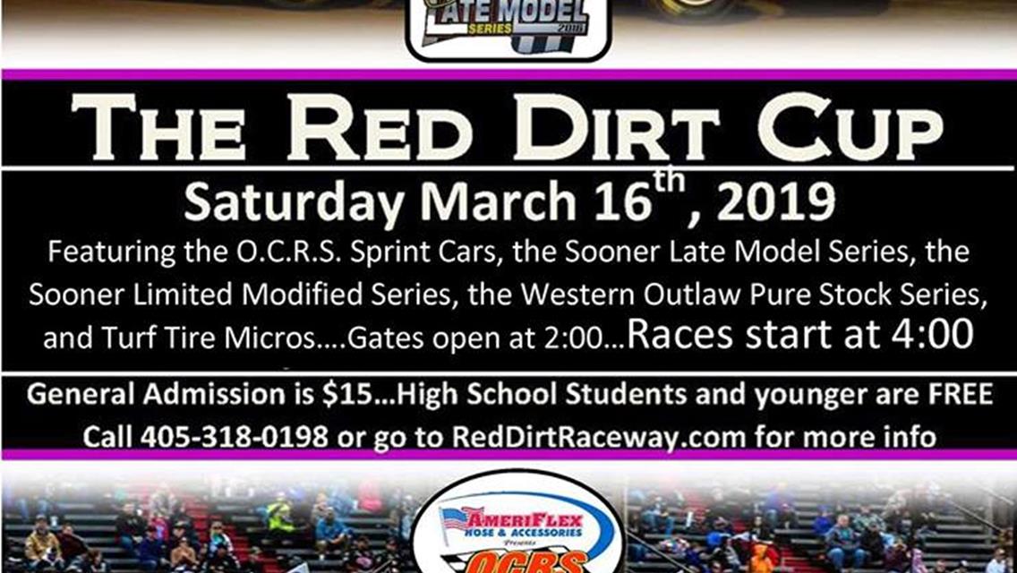 OCRS Sprints, Sooner Late Models highlight the Red Dirt Cup Saturday at Red Dirt Raceway