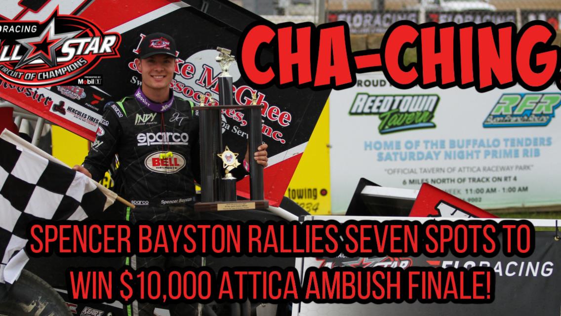 Spencer Bayston rallies seven spots to win $10,000 Attica Ambush Finale