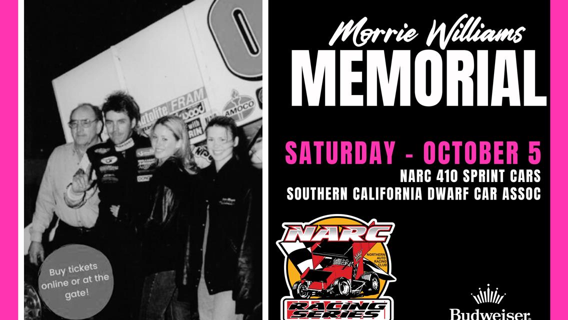 MORRIE WILLIAMS MEMORIAL - SATURDAY, OCTOBER 5