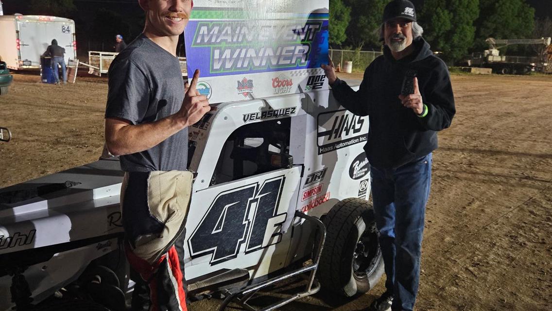 Velasquez, Morley, Smart, Stone, and Myrick Score at Merced Speedway