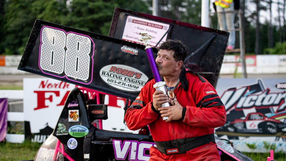 Another wild night at Bear Ridge Speedway for the Royal Moses #57 Memorial Race! The Granite State Micro Sprints brought the heat, literally, with som