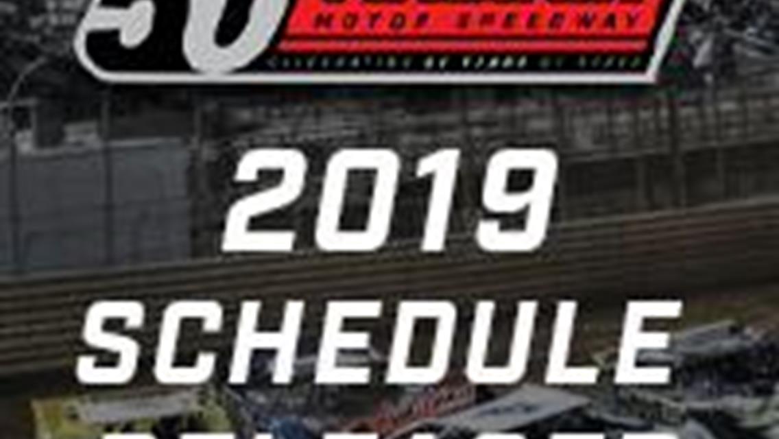 Speedway Releases 2019 Schedule of Events