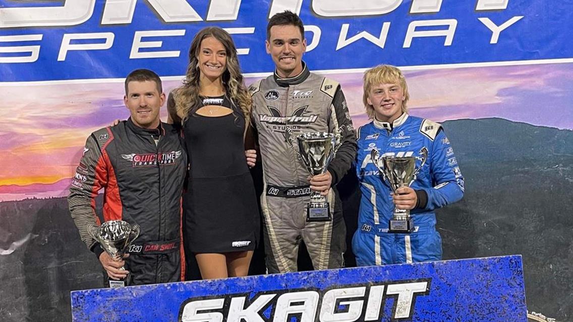 Starks Posts Fourth 410 Feature Victory This Season at Skagit Speedway