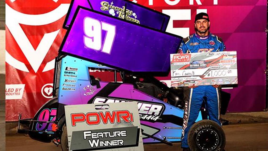 Kris Carroll Continues Winning with POWRi Wing Outlaw Micros at Port City Raceway