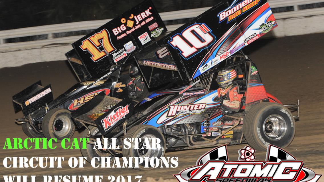 Arctic Cat All Stars set to continue season with Atomic Speedway visit on Sunday, April 9