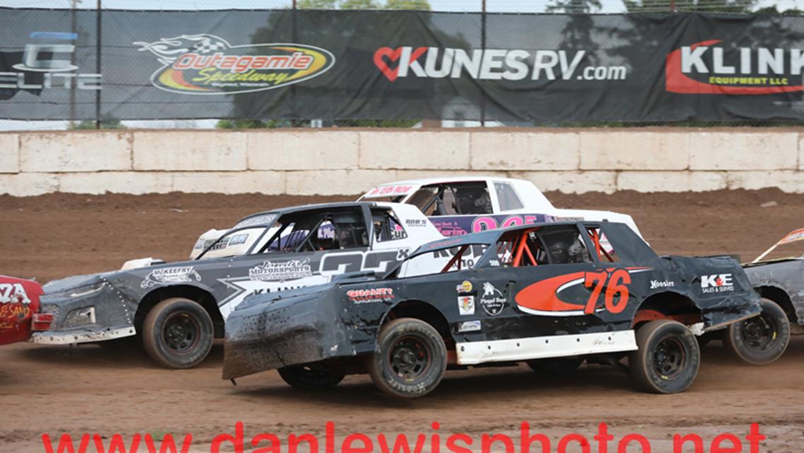 YARIE COPS OUTAGAMIE MODS; WENZEL WINS STOCK CAR BATTLE &amp; WAR (DeMars first time sportmod winner as champions crowned in all divisions).