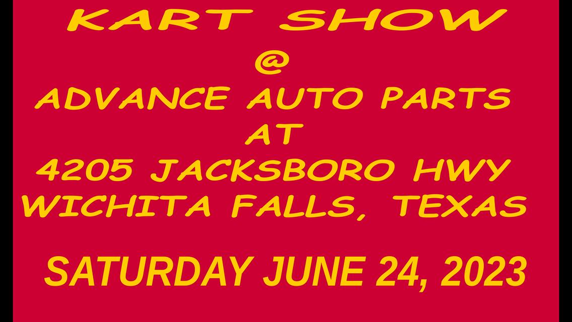 Show N Tell Kart Show at Advance Auto Parts in Wichita Falls, Texas
