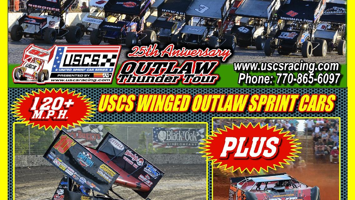 USCS Outlaw Thunder Tour presented by K&amp;N Filters 16th USCS Annual Sprint Speedweek opener headlines “Fast Friday” at Greenville Speedway on Friday (M