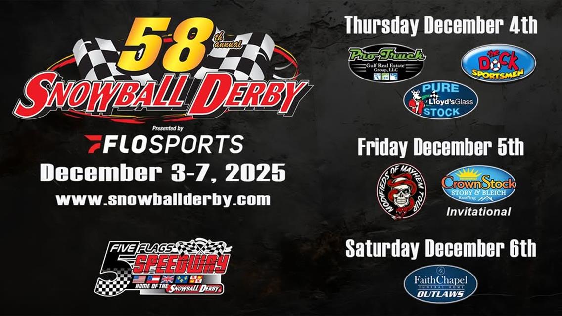 Entry  Form for Local Cars in December Snowball Week Races.