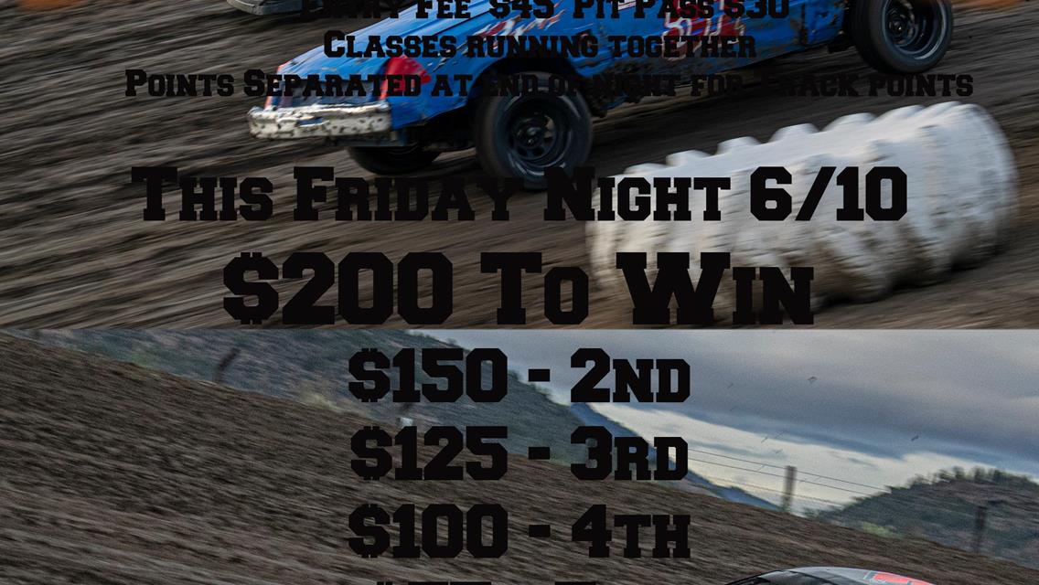 This Friday Night 6/10 Mini Stocks and Fwd Sport Compacts