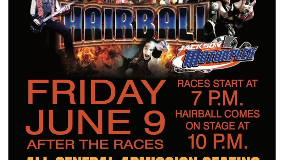 Jackson Motorplex Hosting Hairball Concert Friday Following Five Classes of Race Cars