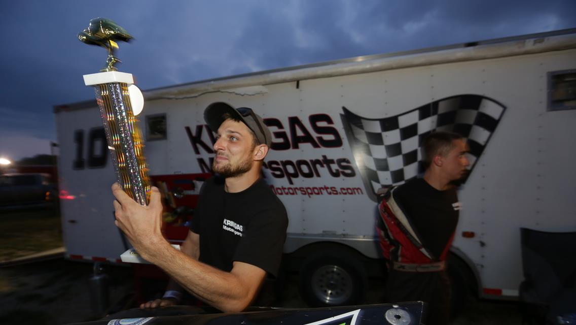 Johnny Kringas celebrates his 2nd victory of the 2015 Season