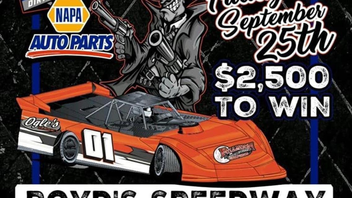 BOYD&#39;S SPEEDWAY RETURNS TO ACTION SEPTEMBER 25TH