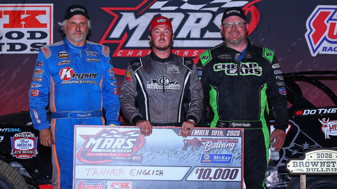 Brownstown Bullring (Brownstown, IL) – MARS Late Model Championship Series – Brownstown 100 – September 19th, 2025.