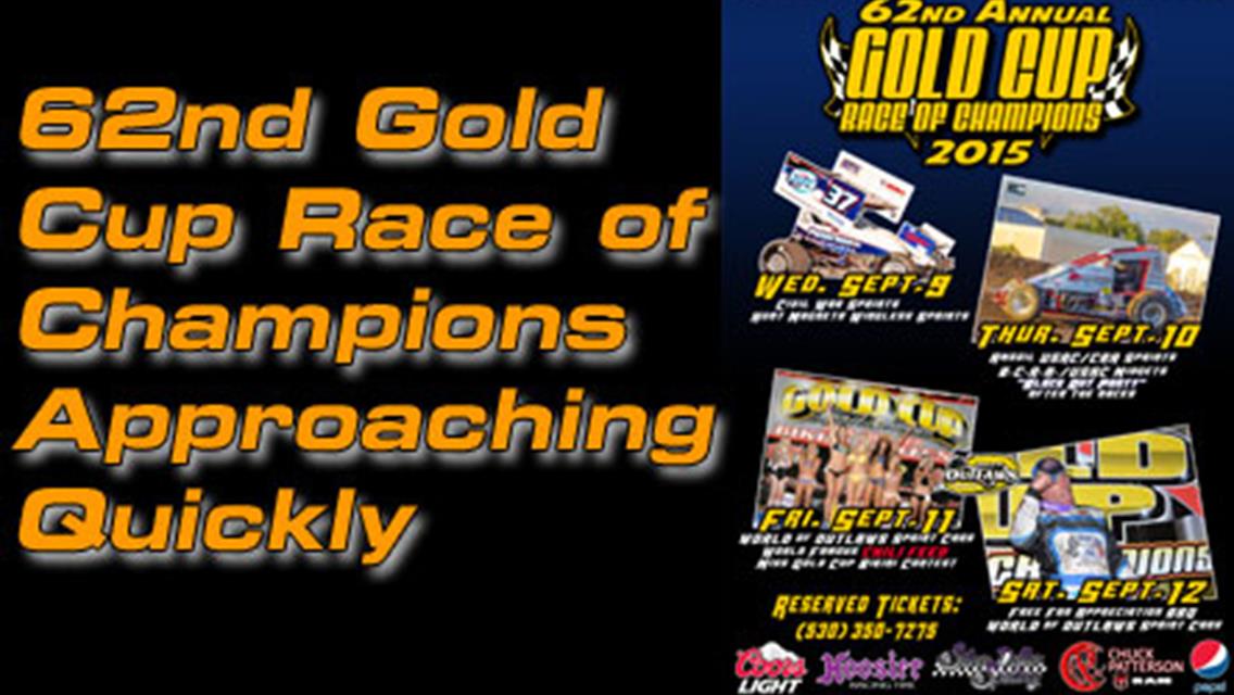 62nd Gold Cup Race of Champions Approaching Quickly