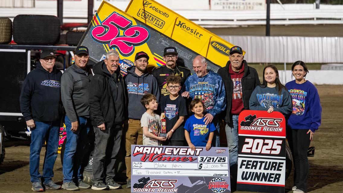 Hahn Triumphant In ASCS Sooner Opener At Creek County Speedway