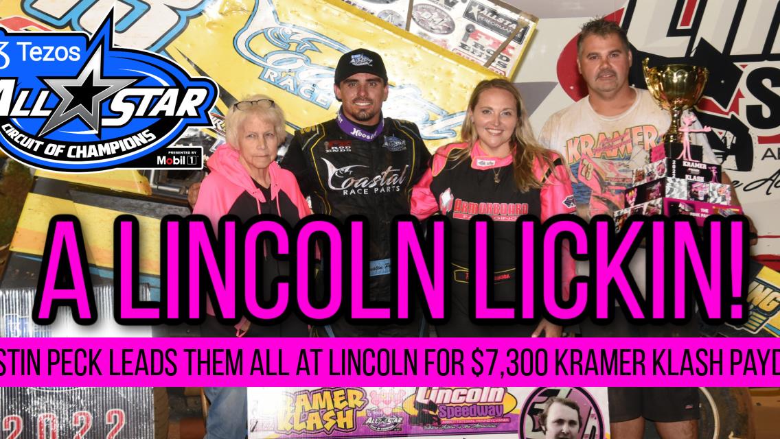 Justin Peck leads them all at Lincoln for $7,300 Kramer Klash payday