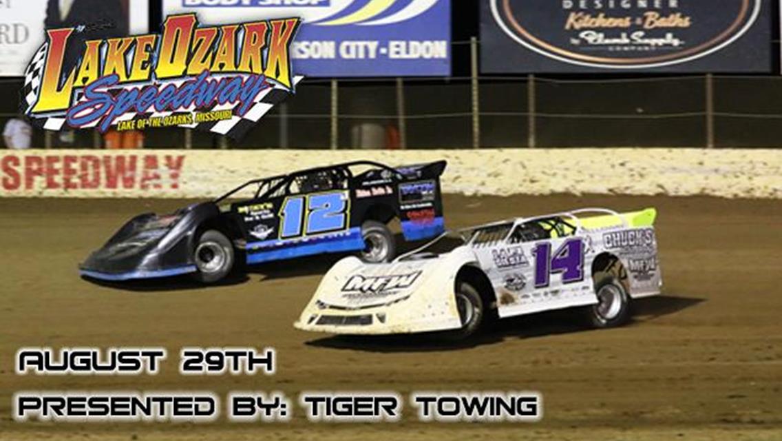 Weekly Racing at Lake Ozark Speedway for Tiger Towing Night at the Races