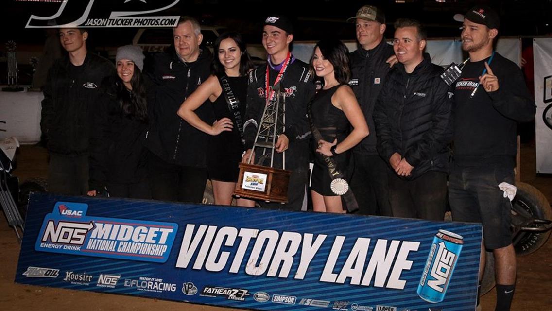 Giovanni Scelzi Earns First Career USAC National Midget Victory in Sixth Start With the Series