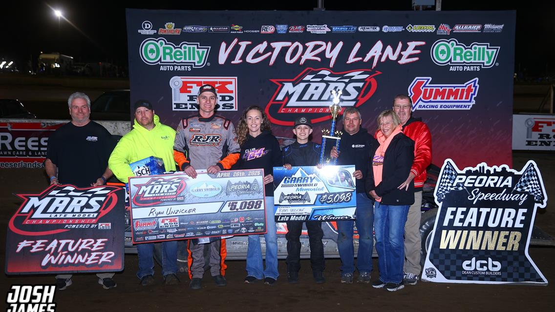 Peoria Speedway (Peoria, IL) – MARS Late Model Championship Series – Garry Swibold Memorial – April 26th, 2025. (Josh James Artwork)