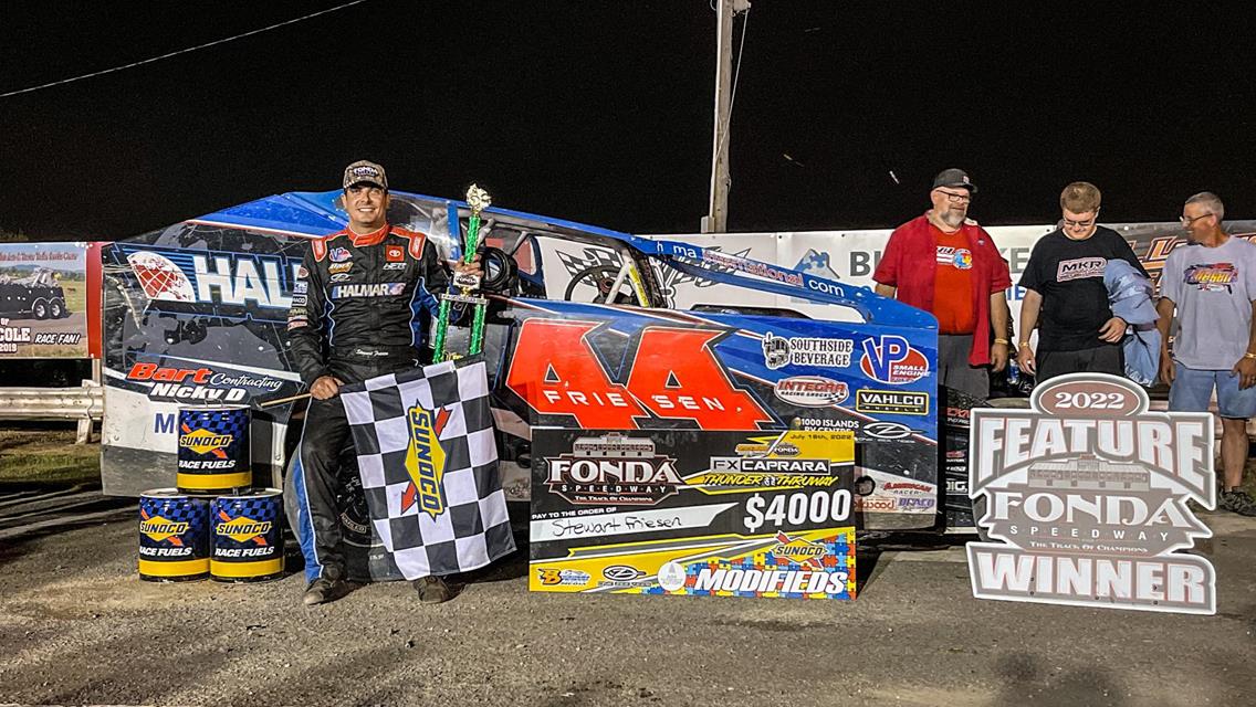 LAST TO FIRST IN 29 LAPS NO PROBLEM FOR STEWART FRIESEN AT FONDA