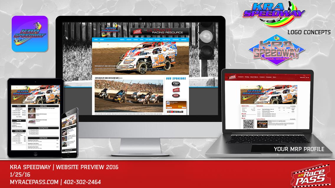 MyRacePass Produces Pro Platinum Website for KRA Speedway