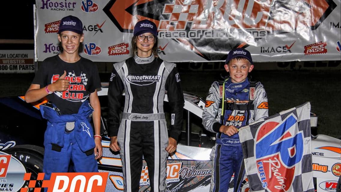 DARYL LEWIS, JR., ANDY LEWIS, JR. AND TOM BARRON SHARE SPOTLIGHT ON 66TH OPENING NIGHT AT SPENCER SPEEDWAY IN RACE OF CHAMPIONS ACTION
